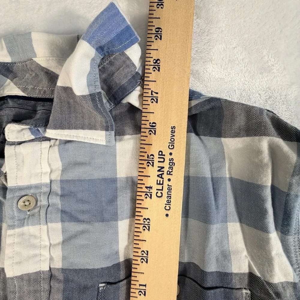 The North Face Shirt Mens L Blue Check Short Sleeve‎ Button Up Pocket